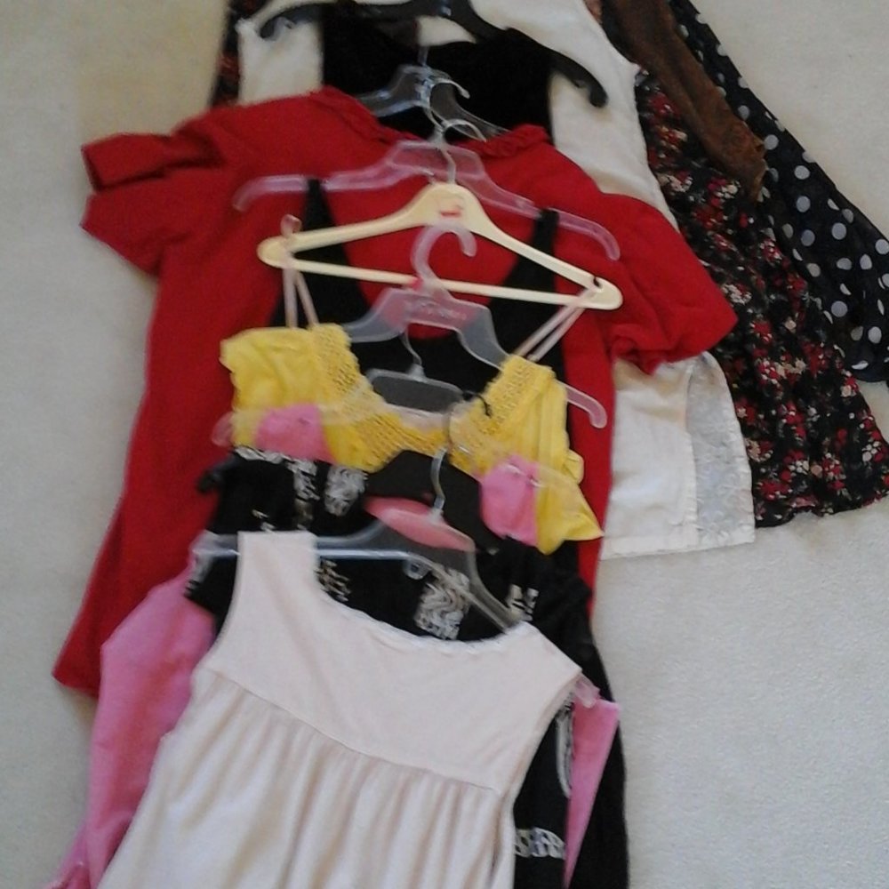 Wholesale lot Estate Clearance USED 10 long Dresses cotton Poly Petite